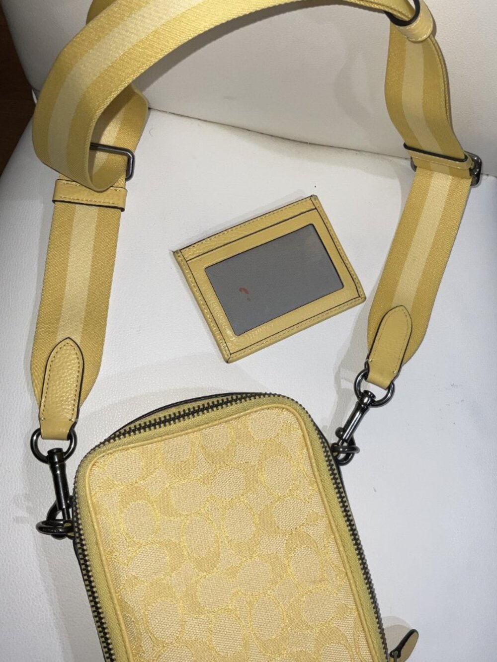 Authentic COACH Stanton Crossbody & Card Case (set) in Signature Jacquard - Picture 4 of 8